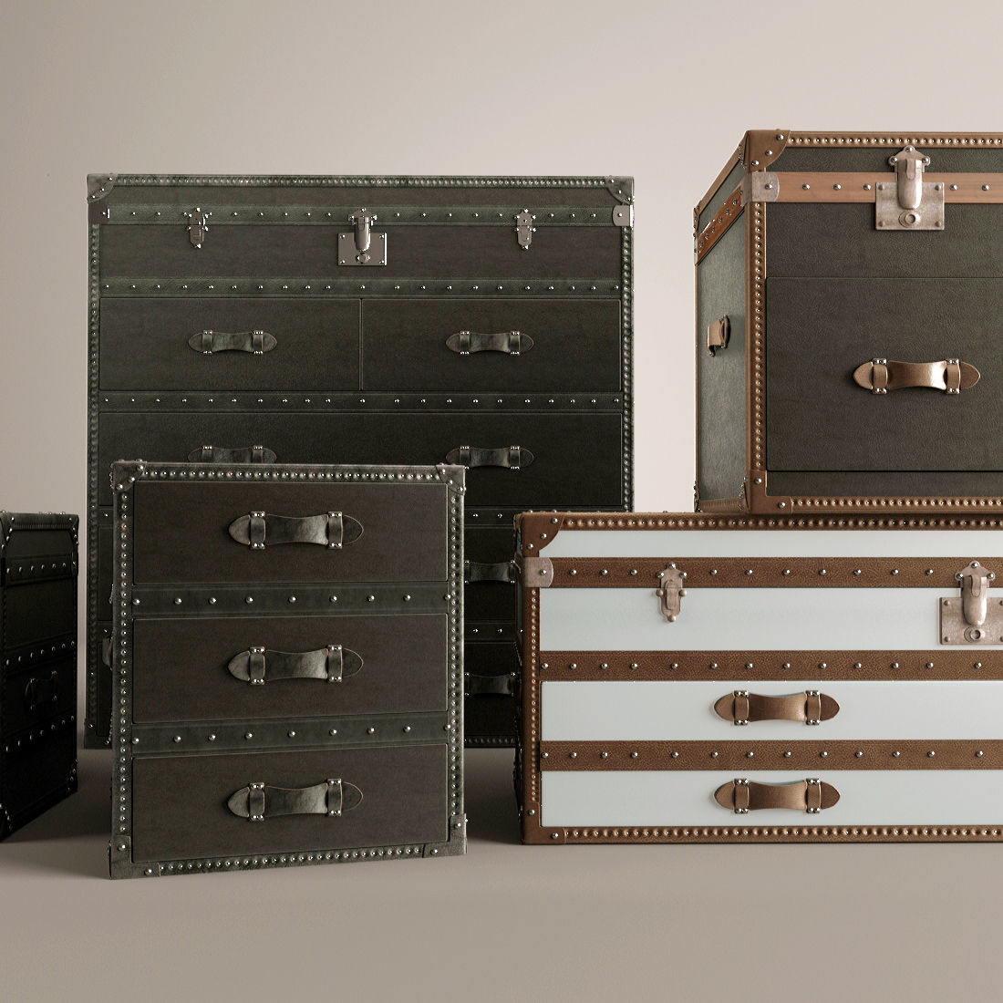 Chest of Drawers Curbstones 3D model_2