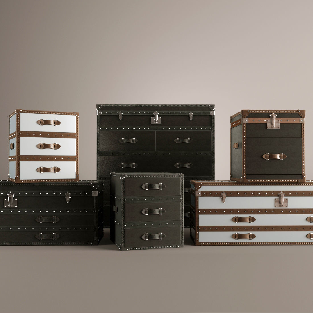 Chest of Drawers Curbstones 3D model_3