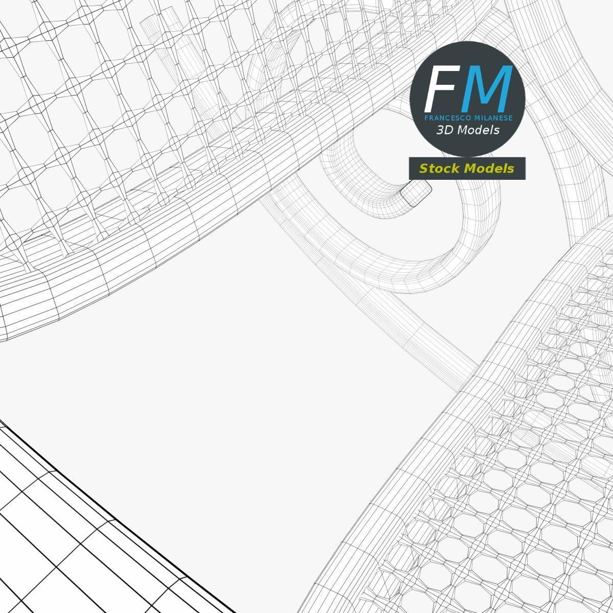 Rocking chair 3D model_8