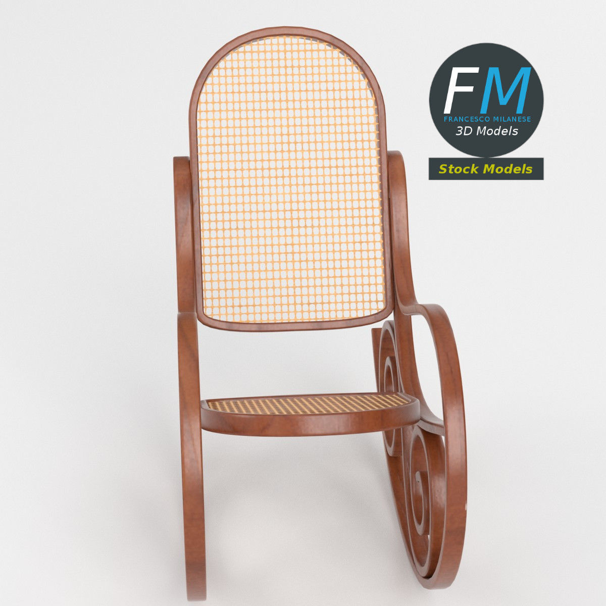 Rocking chair 3D model_2