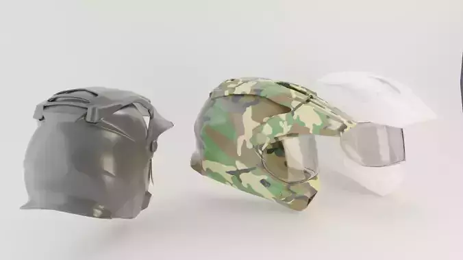 bike helmet gear Low-poly 3D model