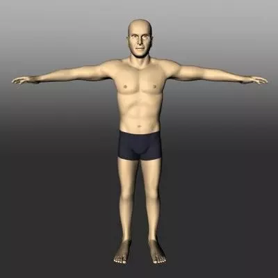 Male White 3D model_0