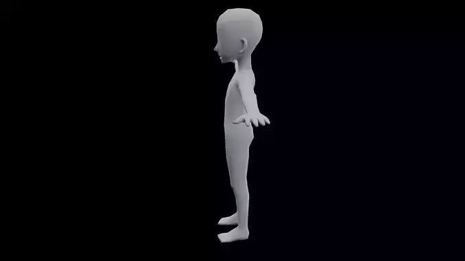 Anime Child Low-poly 3D model
