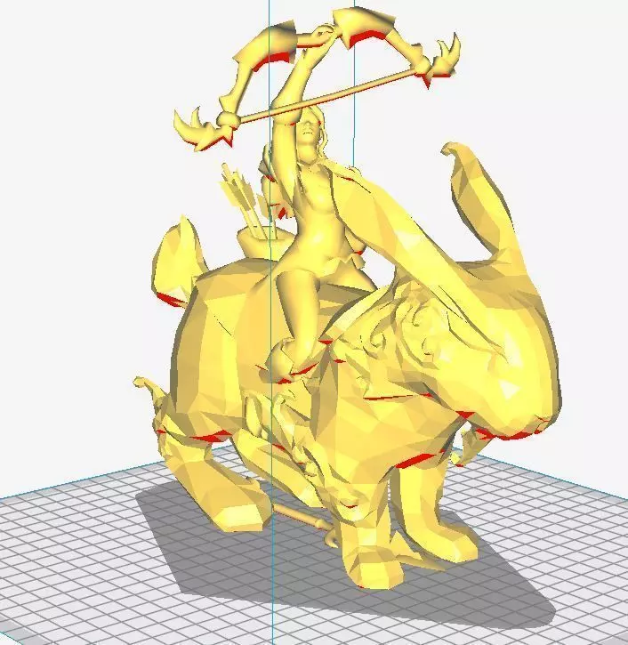 Dota Character Mirana With Most Expensive Mount 3D print model