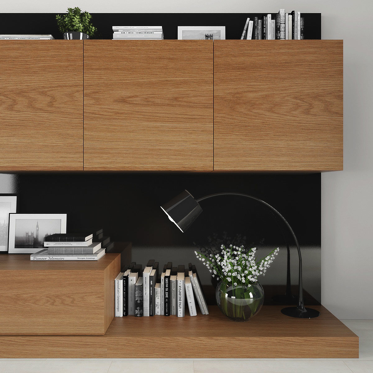 Tv stand Low-poly 3D model_1