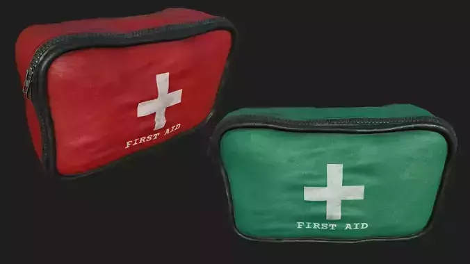 First Aid Kit PBR Low-poly 3D model First Aid Kit PBR Low-poly 3D model