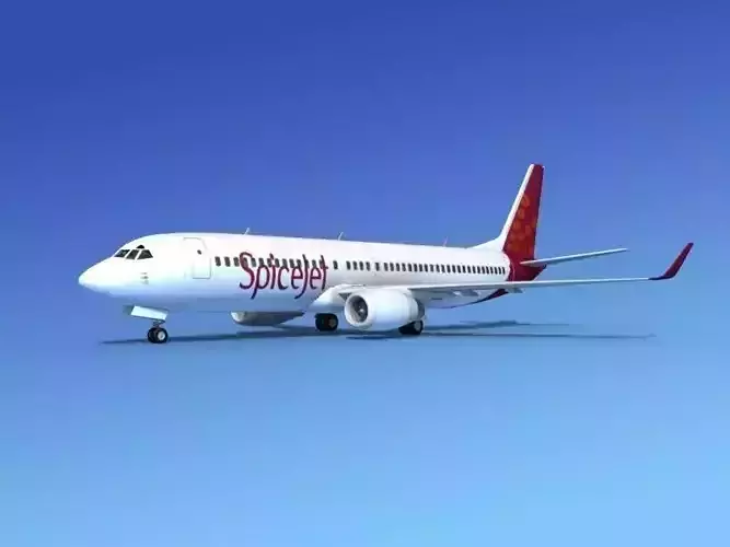 Boeing 737-800 Spice Jet 3D model