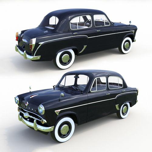 Car Mskivich Low-poly 3D model