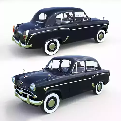 Car Mskivich Low-poly 3D model
