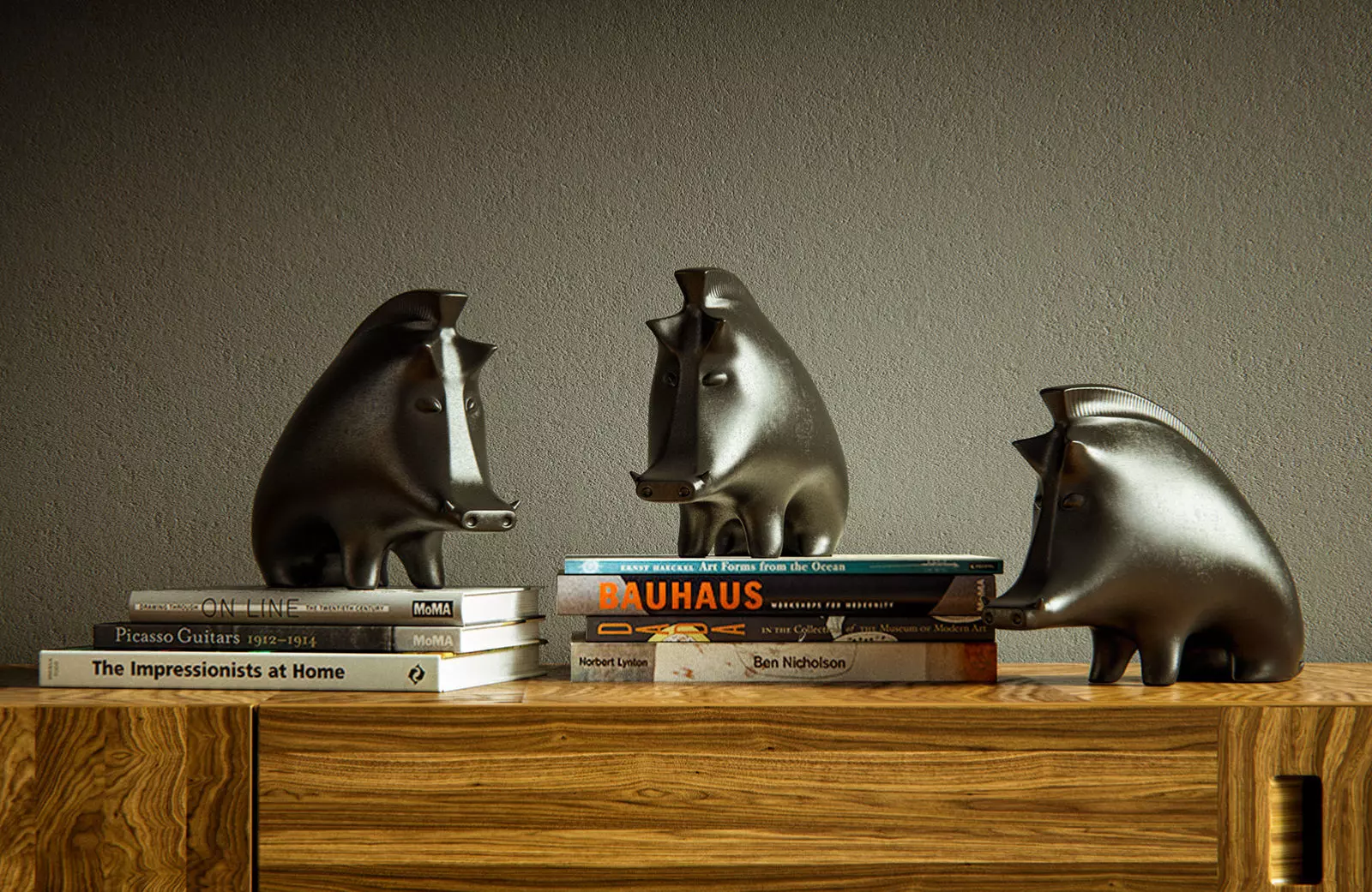 Ceramic Wild boar 3D model_0