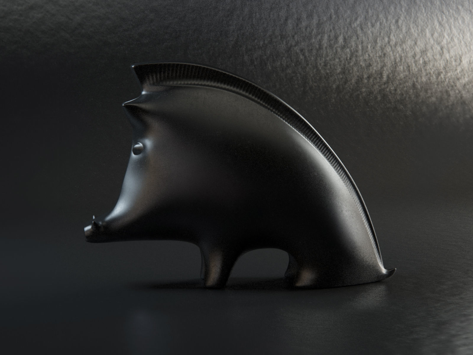 Ceramic Wild boar 3D model_4