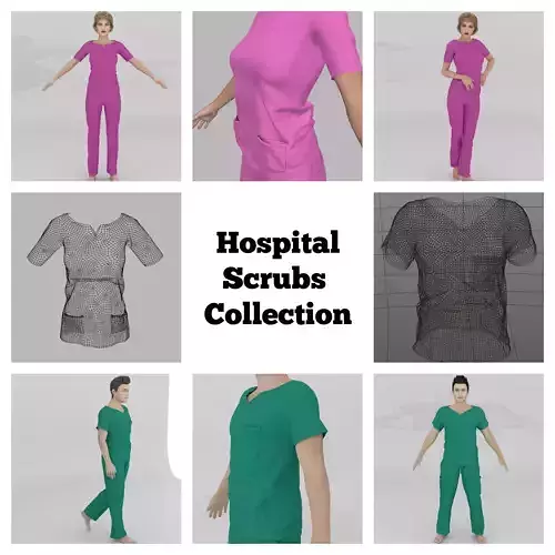 Hospital Scubs Collection for Male and Female Avatar