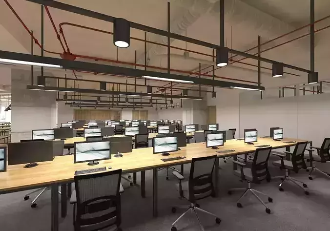 OFFICE with desks and chairs