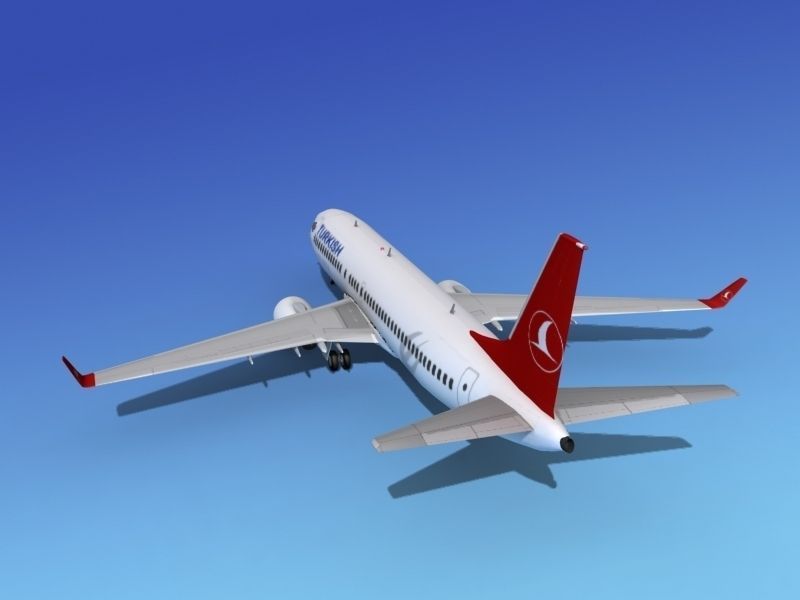 Boeing 737-800ER Turkish Air 3D model_7