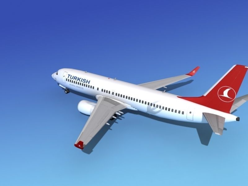 Boeing 737-800ER Turkish Air 3D model_9