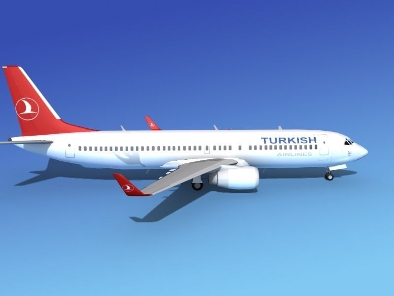 Boeing 737-800ER Turkish Air 3D model_4