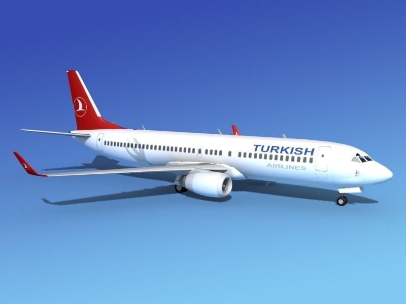Boeing 737-800ER Turkish Air 3D model_2