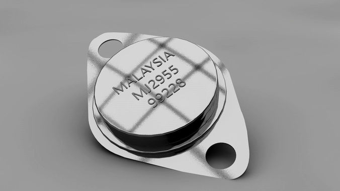 Transistors Diode Capacitor Low-poly 3D model