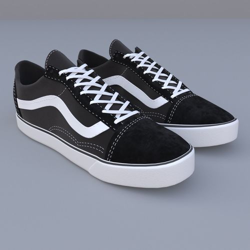 vans old skool black Free 3D model