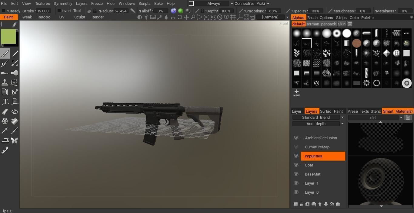 Mk18 Assault Rifle Low-poly 3D model_6