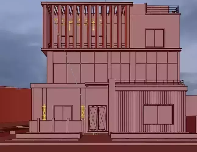 KUWAIT HOUSE 1 Low-poly 3D model