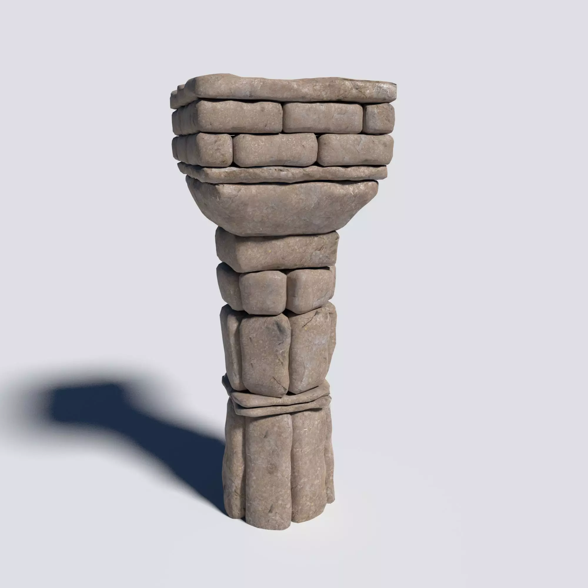 Ancient Column 3D model_0