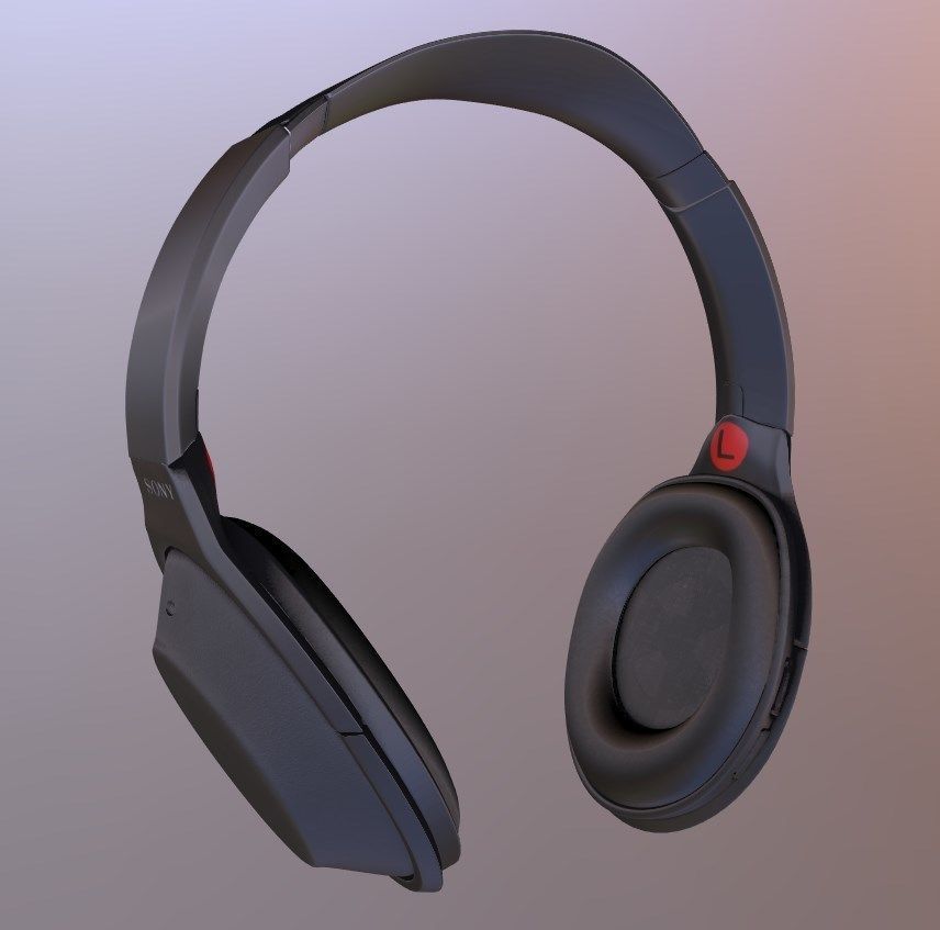 SONY - 1000X Low-poly 3D model_1