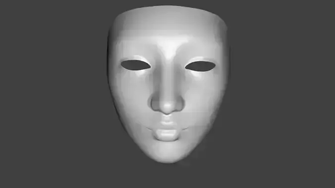 Woman mask low poly