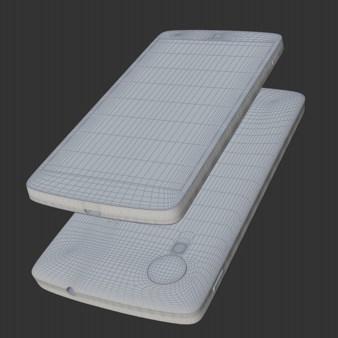 Generic Android Phone Low-poly 3D model_10