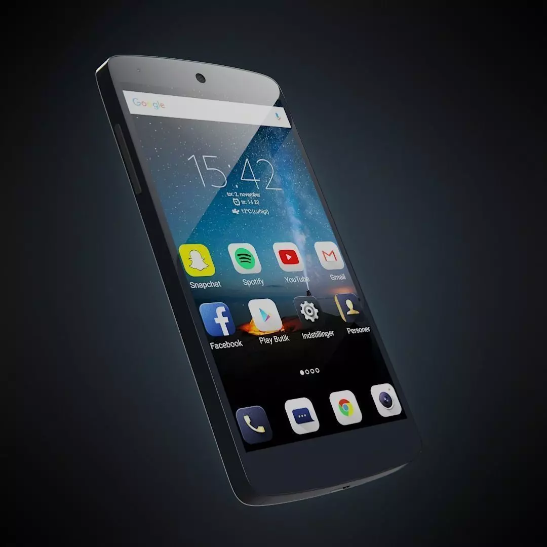 Generic Android Phone Low-poly 3D model_0