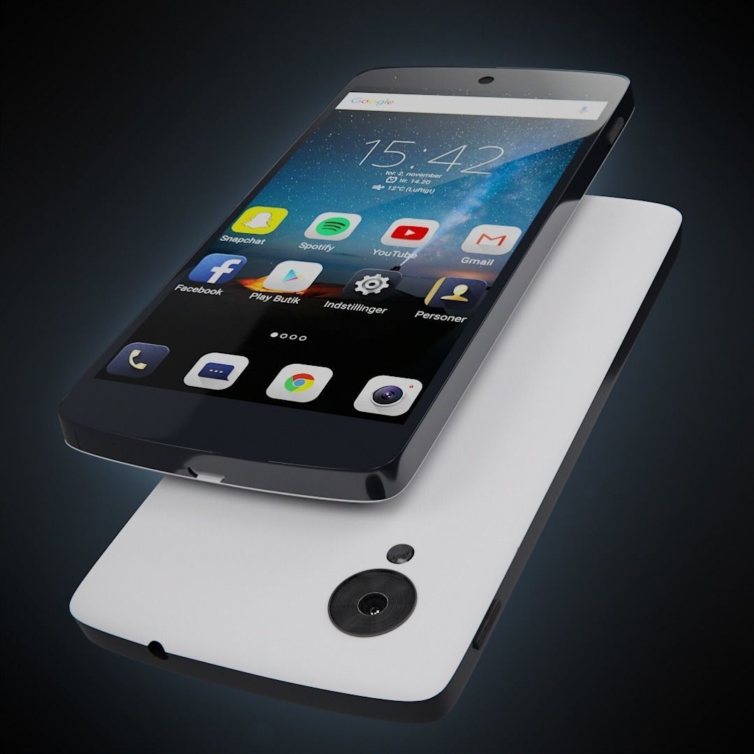 Generic Android Phone Low-poly 3D model_2