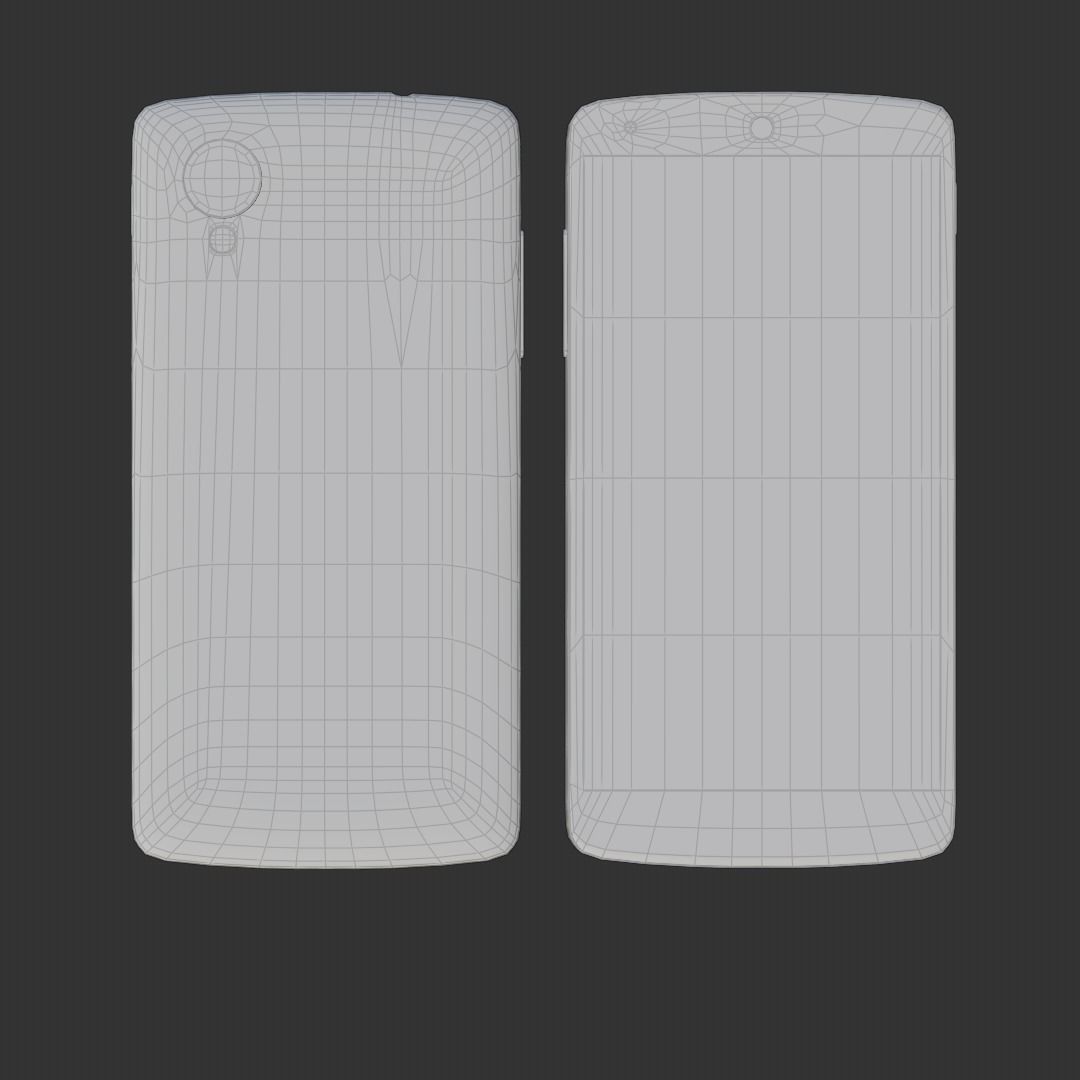 Generic Android Phone Low-poly 3D model_7