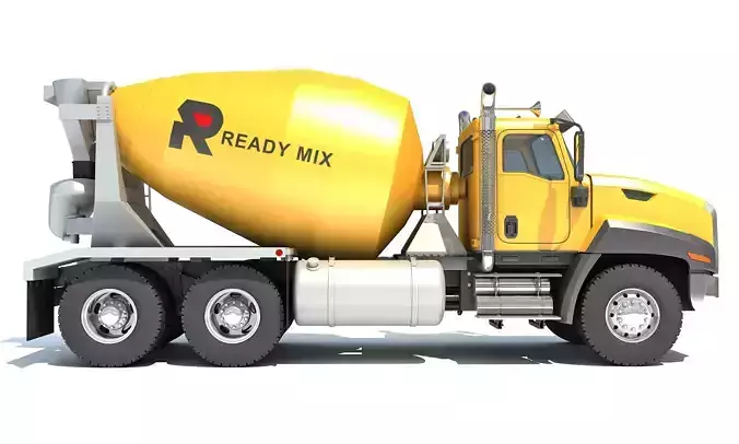 Concrete Mixer Ready Mix Truck 3D model