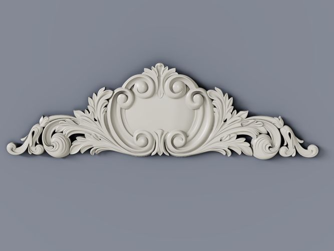 Classic baroque cartouches element  012 3D print model