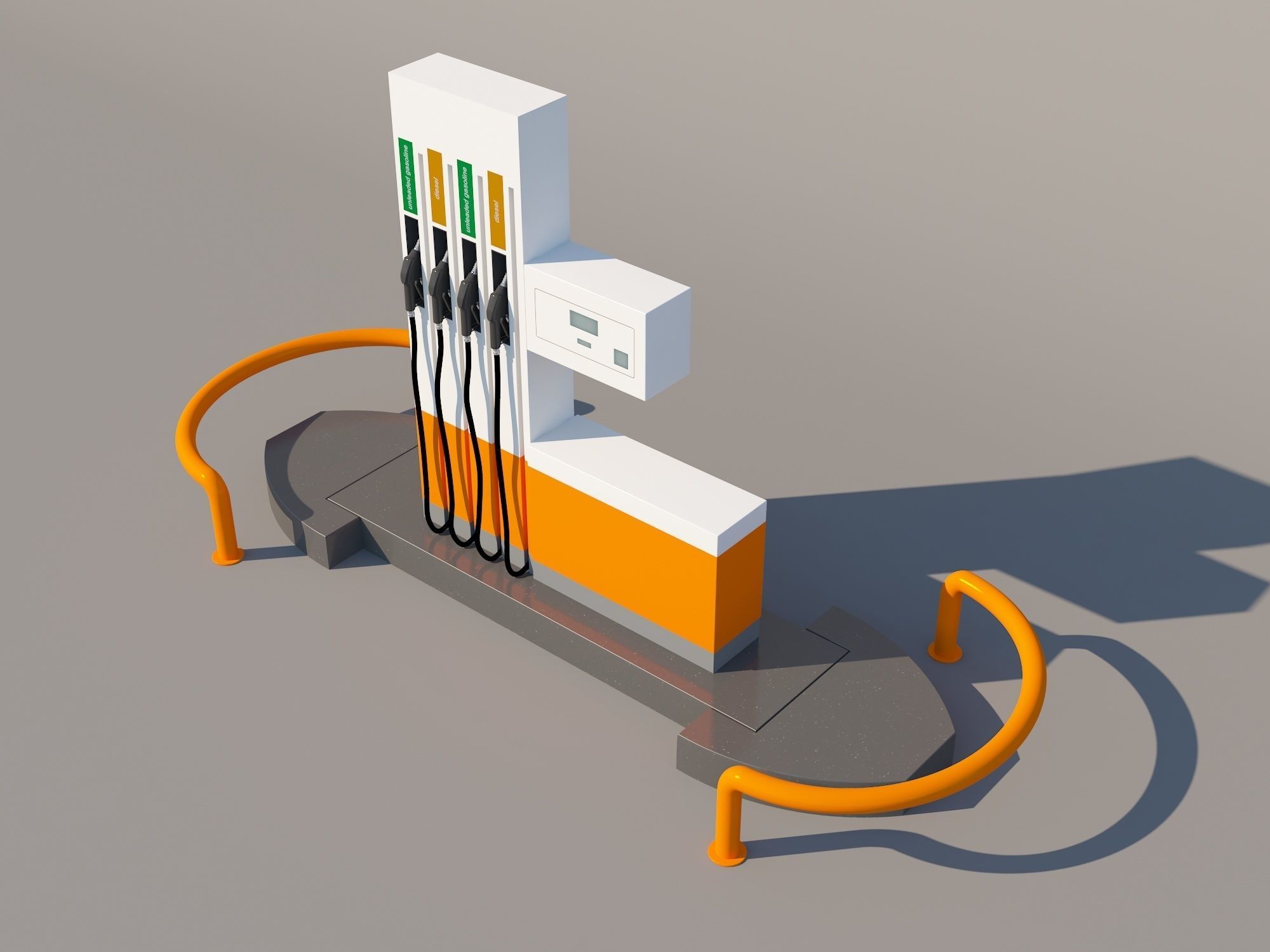 Fuel Dispenser 3D model_2