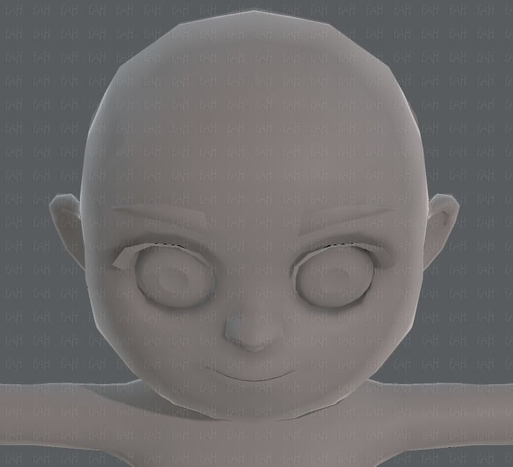 Base mesh girl characterV05 Low-poly 3D model_41