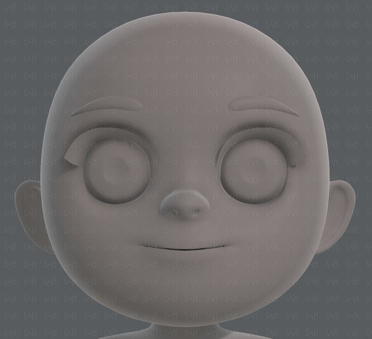 Base mesh girl characterV05 Low-poly 3D model_33