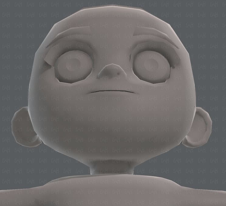 Base mesh girl characterV05 Low-poly 3D model_43