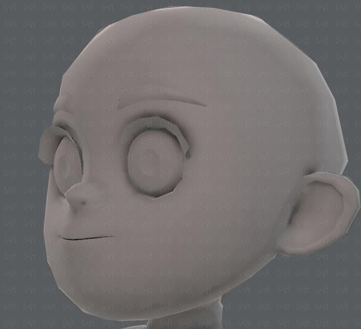 Base mesh girl characterV05 Low-poly 3D model_37