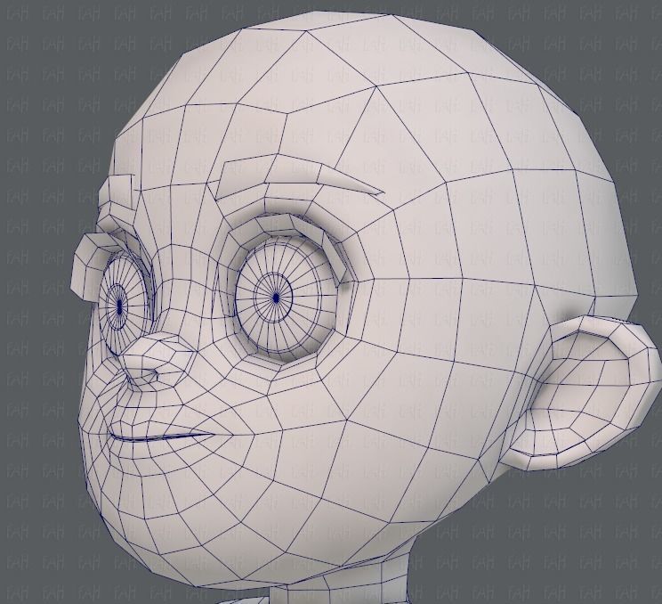 Base mesh girl characterV05 Low-poly 3D model_38