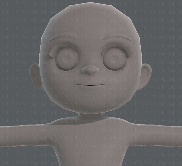 Base mesh girl characterV05 Low-poly 3D model_17