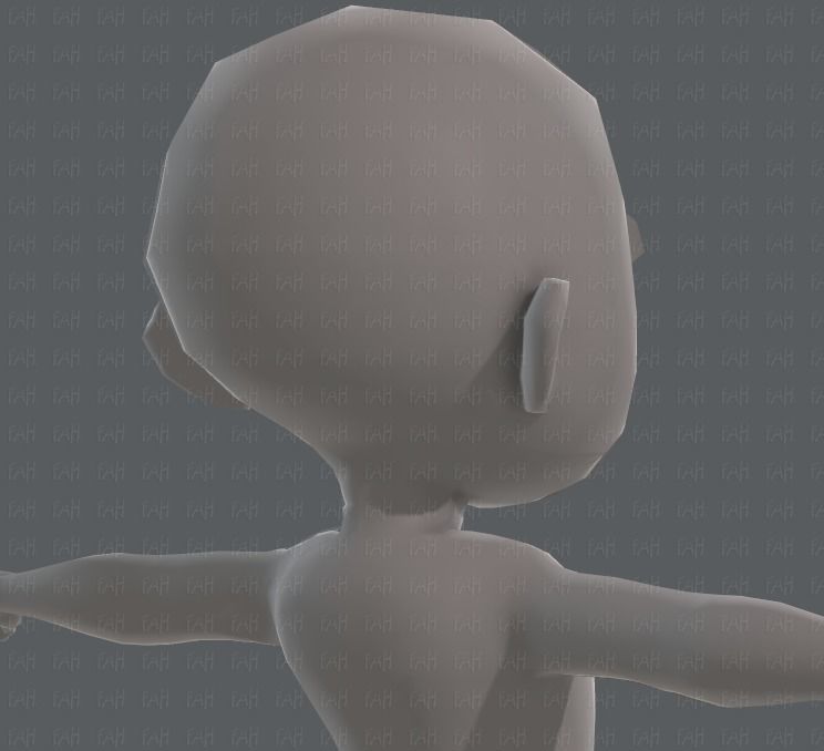 Base mesh girl characterV05 Low-poly 3D model_20