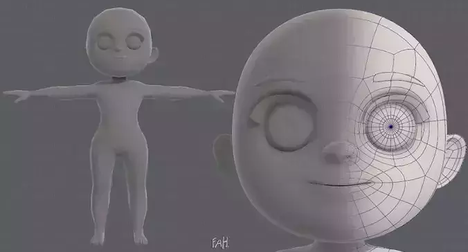 Base mesh girl characterV05
