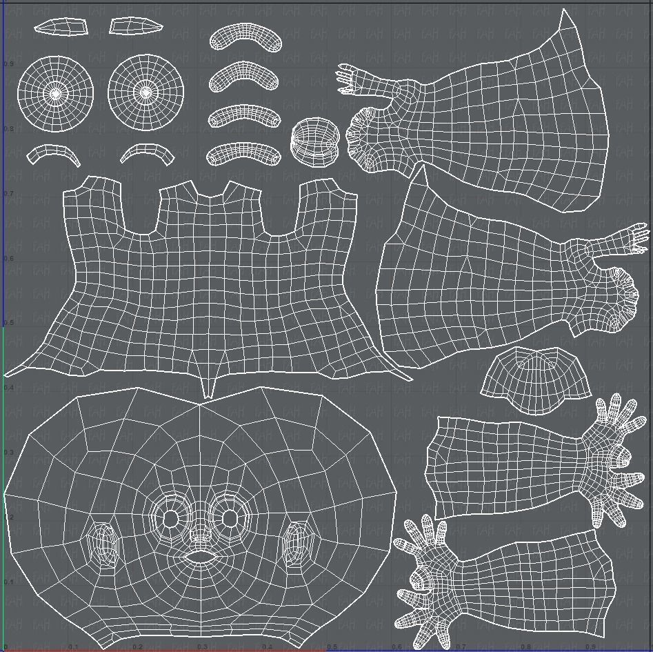 Base mesh girl characterV05 Low-poly 3D model_45