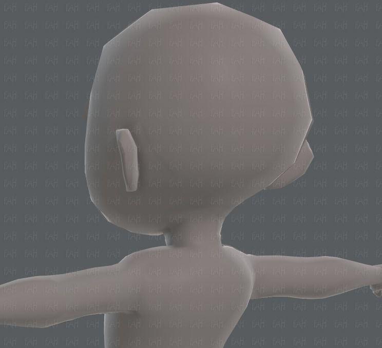 Base mesh girl characterV05 Low-poly 3D model_22