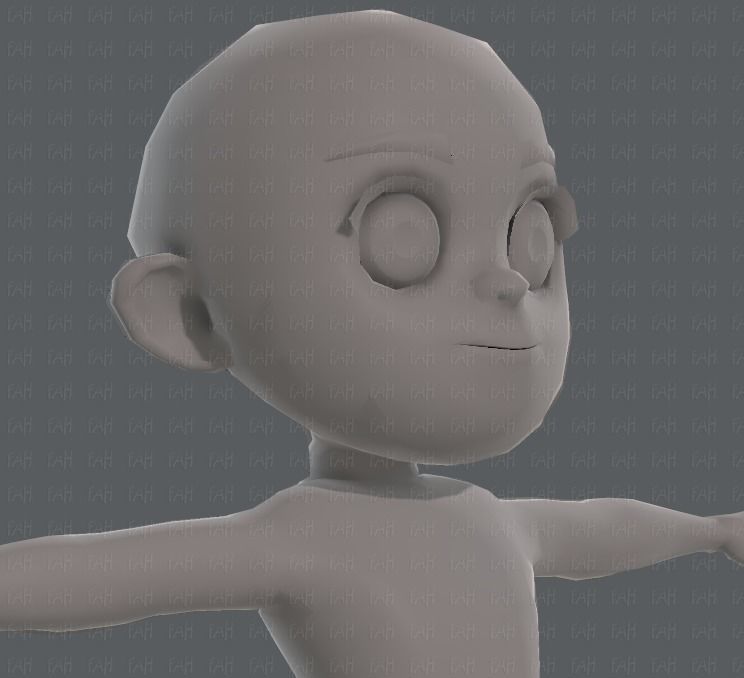 Base mesh girl characterV05 Low-poly 3D model_18