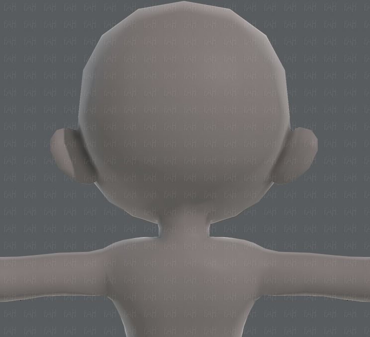 Base mesh girl characterV05 Low-poly 3D model_21