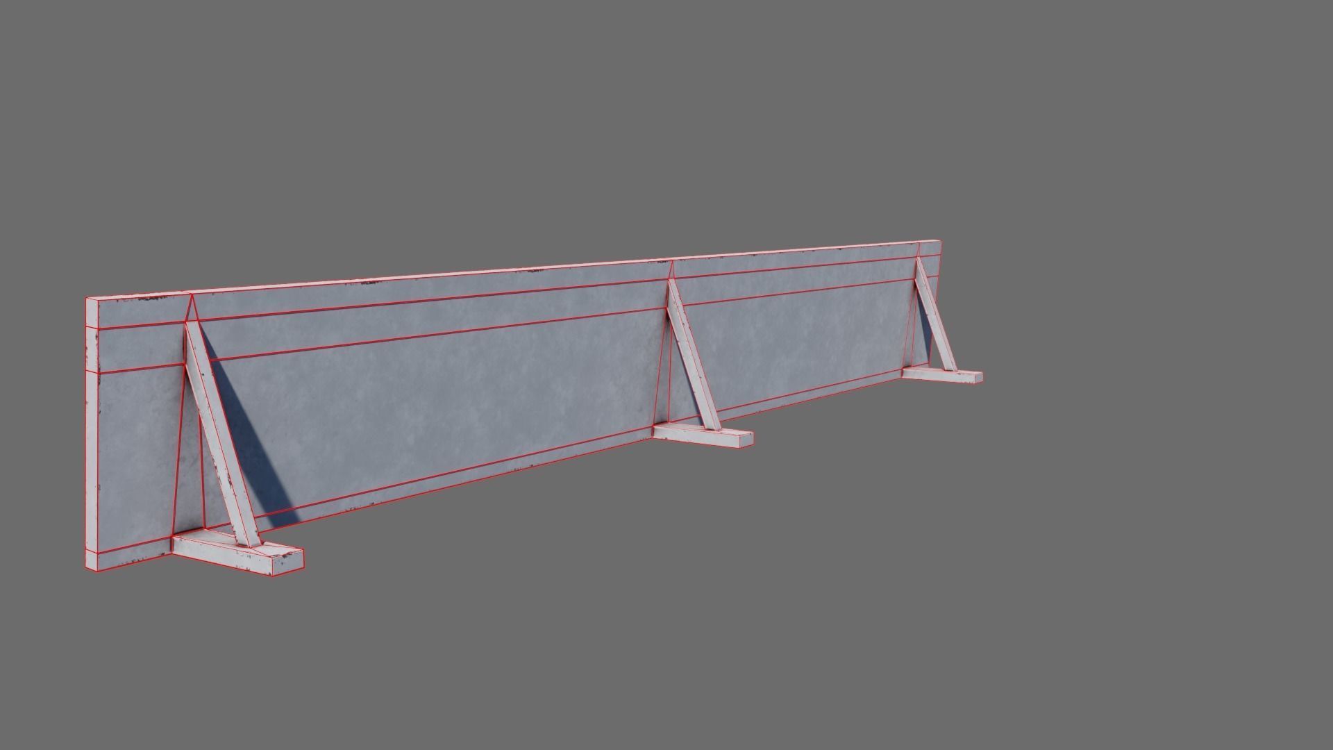 Football Soccer Advertising Sign Billboard Low-poly 3D model_1