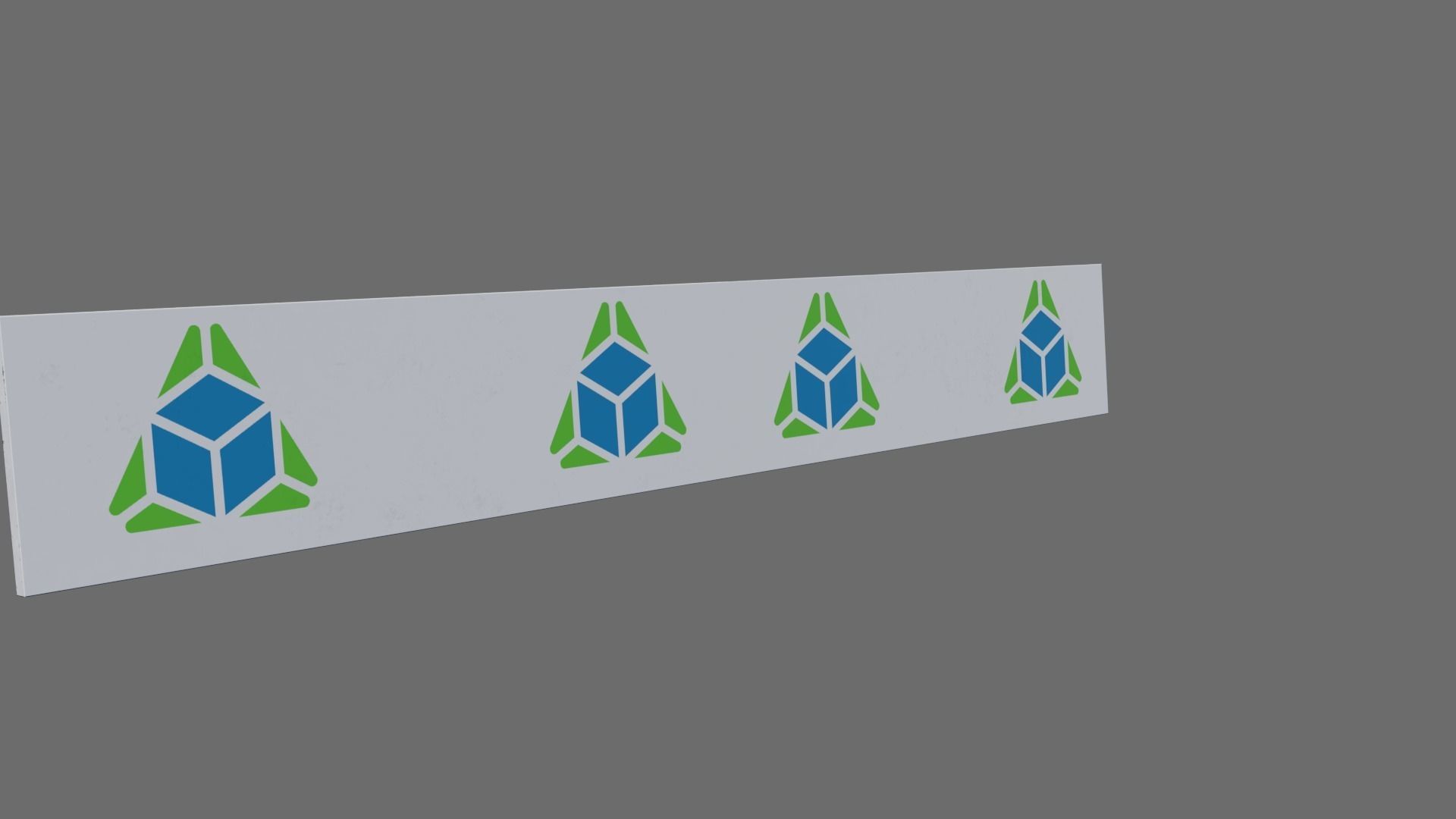 Football Soccer Advertising Sign Billboard Low-poly 3D model_2