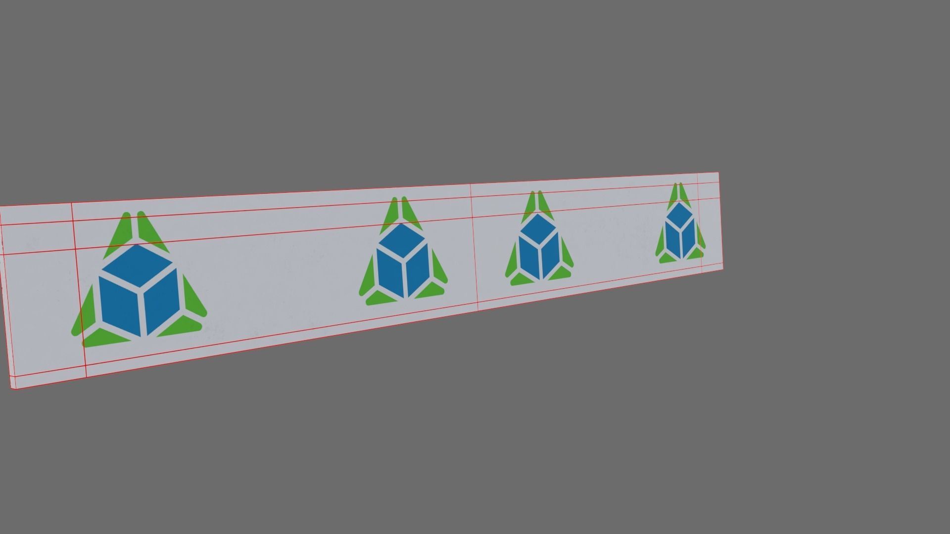 Football Soccer Advertising Sign Billboard Low-poly 3D model_3